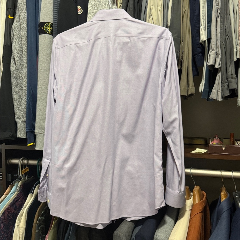 Banana Republic, Men's Light Purple Dress Shirt, large,slim fit - Picture 7 of 8